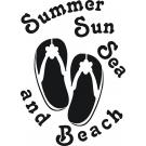 Stencil Schablone Summer, Sun, Sea...